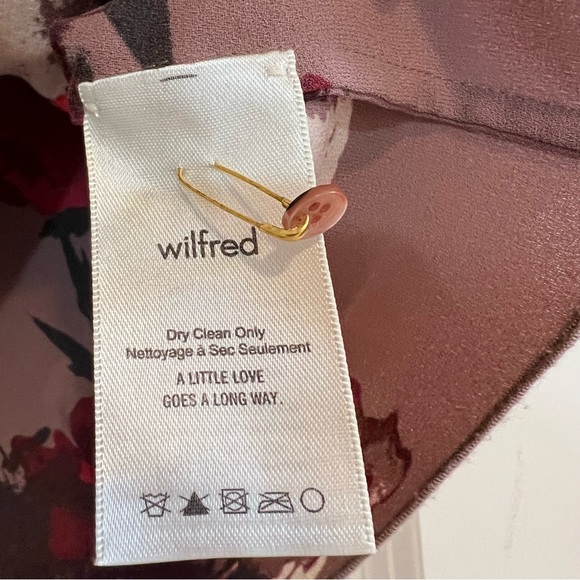 Wilfred Cambrai blouse, floral cropped short sleeves size XS excellent condition - Picture 11 of 12